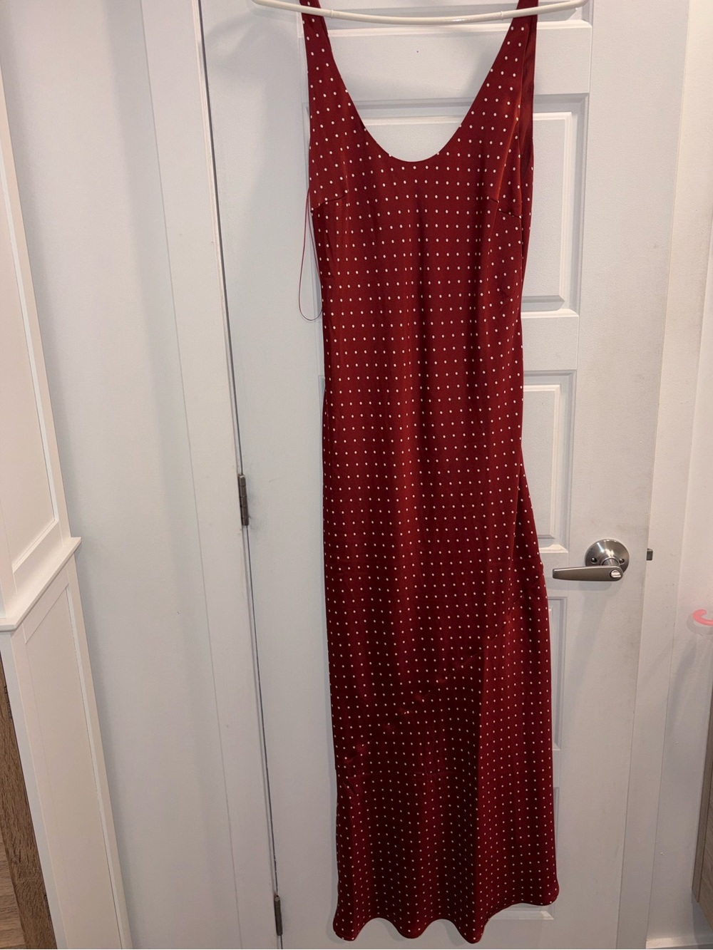 Camila Coelho Red Polka Dot Strapless Dress